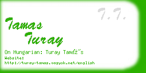 tamas turay business card